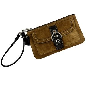 COACH Suede Wristlet